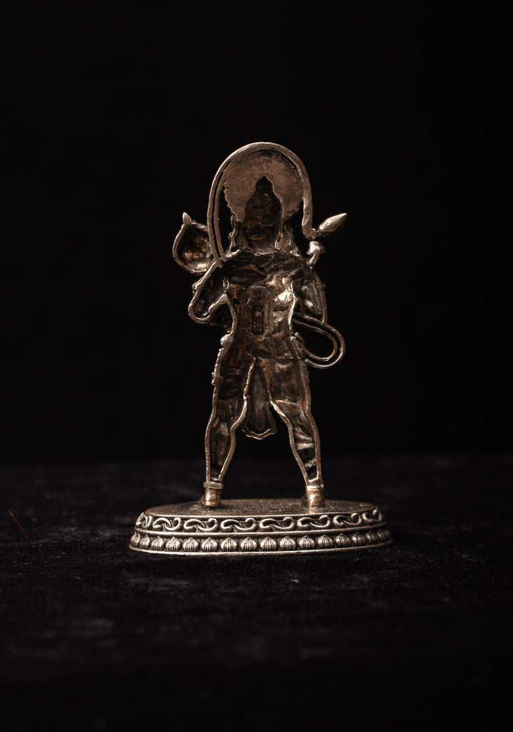 Pure 92.5 silver antique finish Hanuman 2D Idol 2.25"