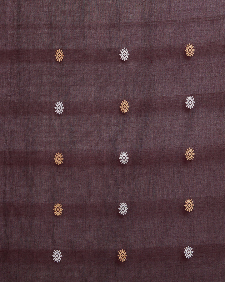 MidNight Plum Handloom Cotton Baluchari Saree
