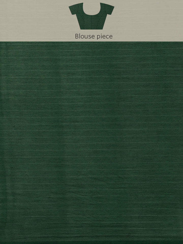 Dark Green Handloom woven Shibori Cotton Saree | SHOBITAM