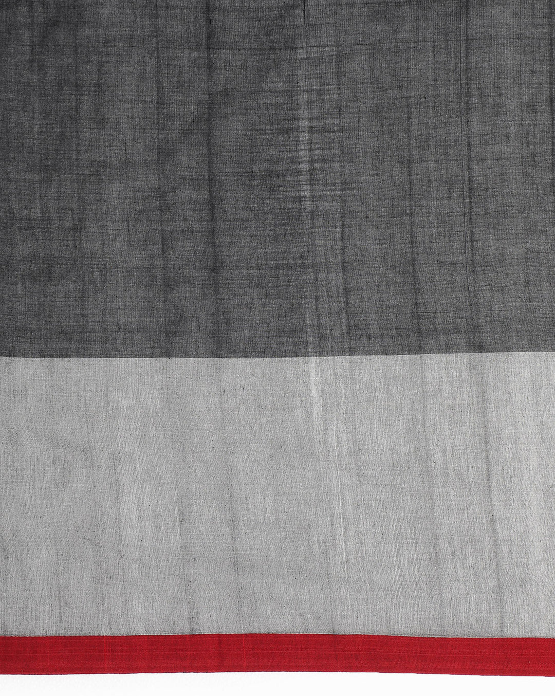 Handloom Colour block Cotton Saree with pompoms | SHOBITAM