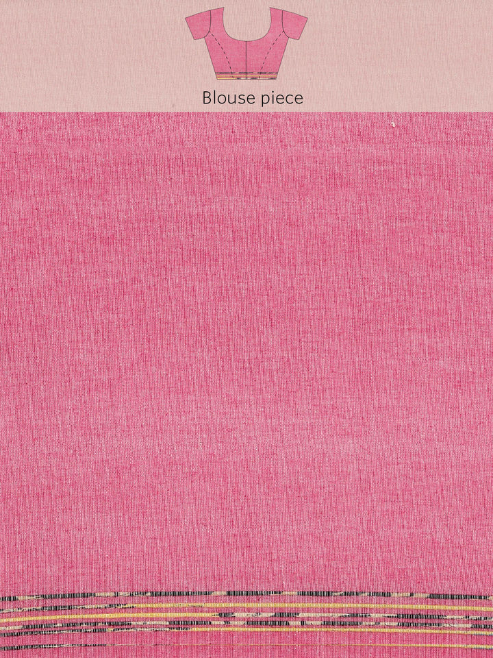 Pink Khesh Weave Pure Cotton saree