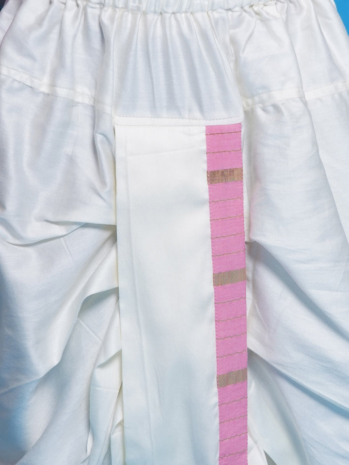 Gulabi Kurta Dhoti with Golden Strips - Pink | SHOBITAM