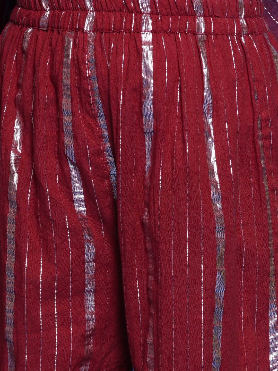 Chand Sitare Anarkarli Kurta Sharara with Dupatta - Mahroon | SHOBITAM