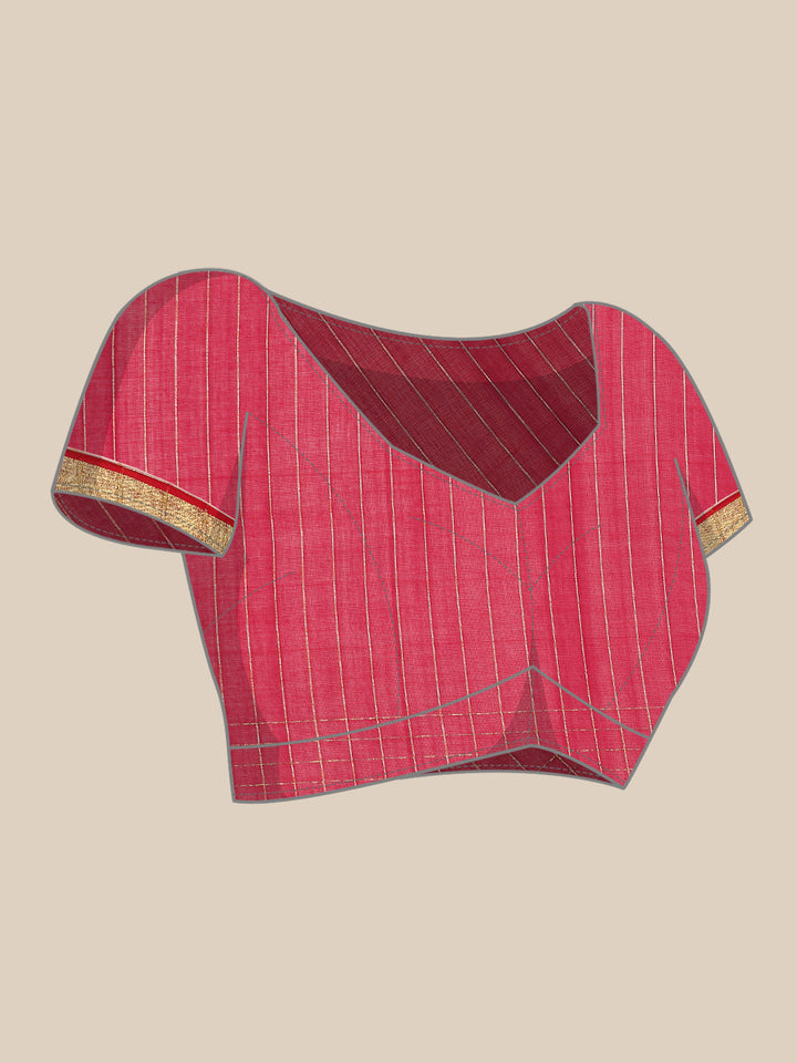 Handloom Zari buti Jamdani Cotton Saree with blouse piece | SHOBITAM