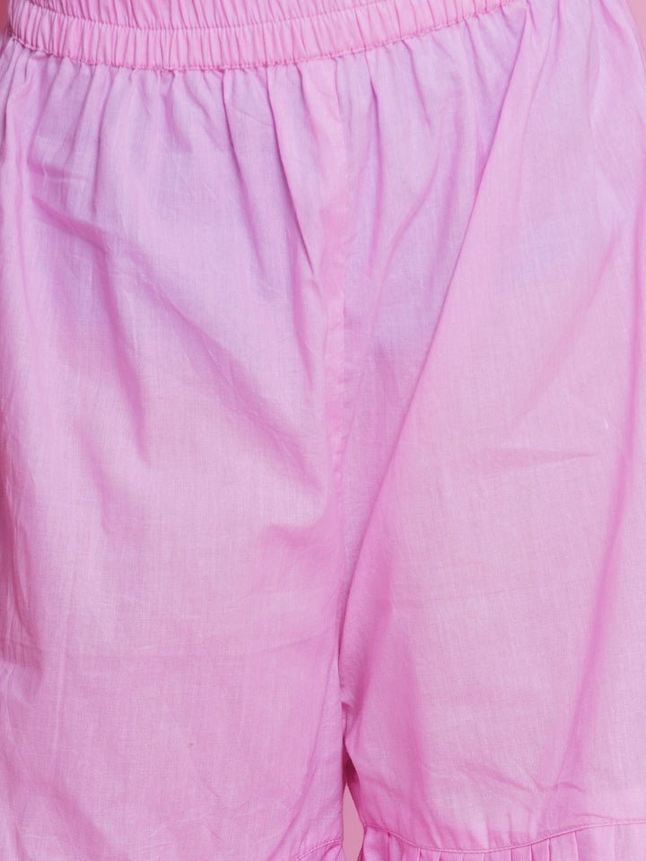 Phoolon ki Bahaar Kurta Sharara Set - Floral Pink | SHOBITAM