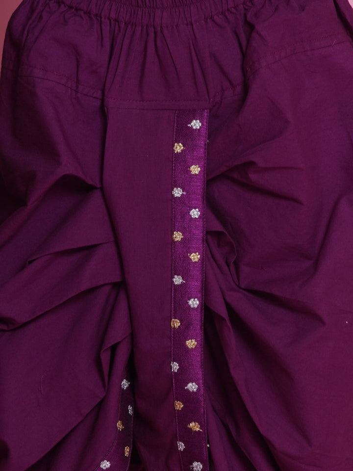 Chand Sitare Bundi Jacket with Dhoti Kurta - Purple | SHOBITAM