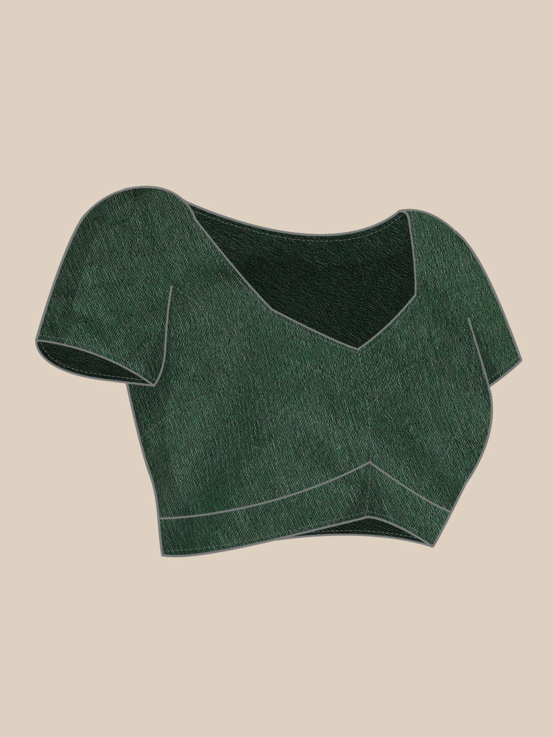 Green Pure Cotton Saree With Blouse Piece | SHOBITAM