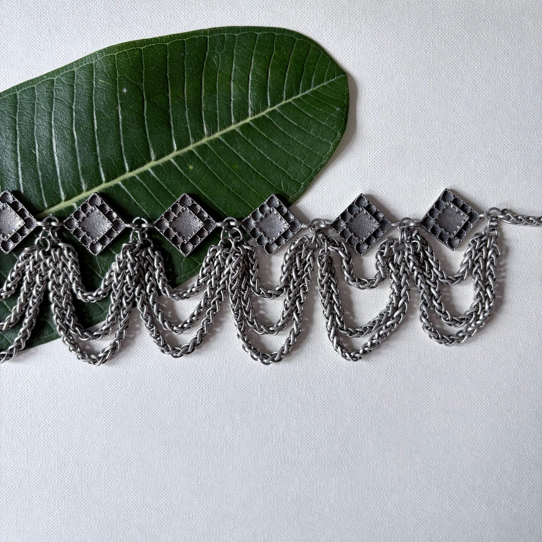 Maniratna Chain Choker Necklace | SHOBITAM