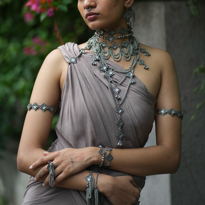 Maniratna Chain Choker Necklace | SHOBITAM