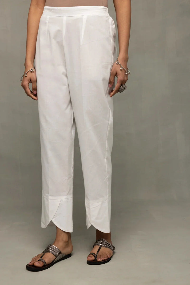 Ivory & Sage Green Bird Motif Jamdani Kurta Set with Dupatta | SHOBITAM