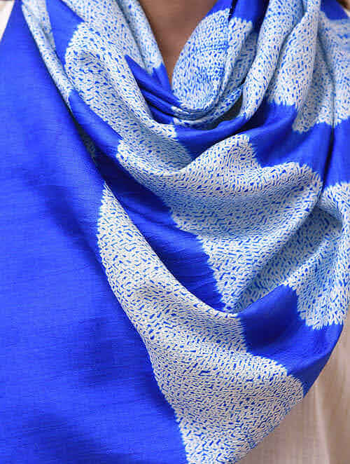 Hand woven Shibori Silk Stole | SHOBITAM