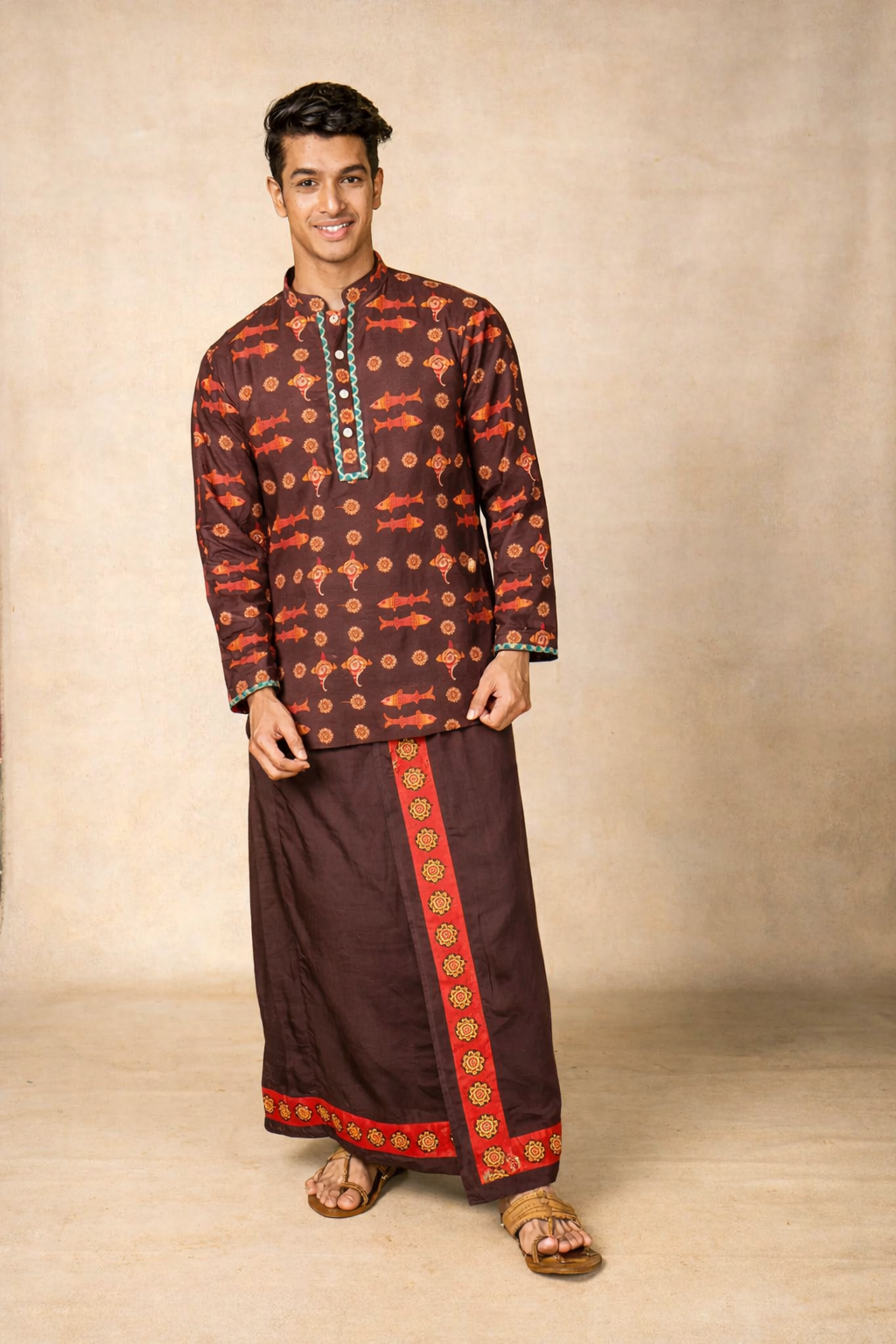 Matsya Mudra kurta man | SHOBITAM