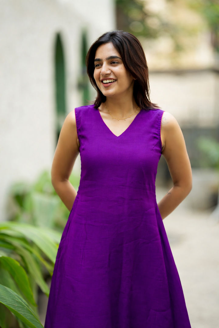 Nandhitha Violet Kurta Set ( Set of 2) | SHOBITAM