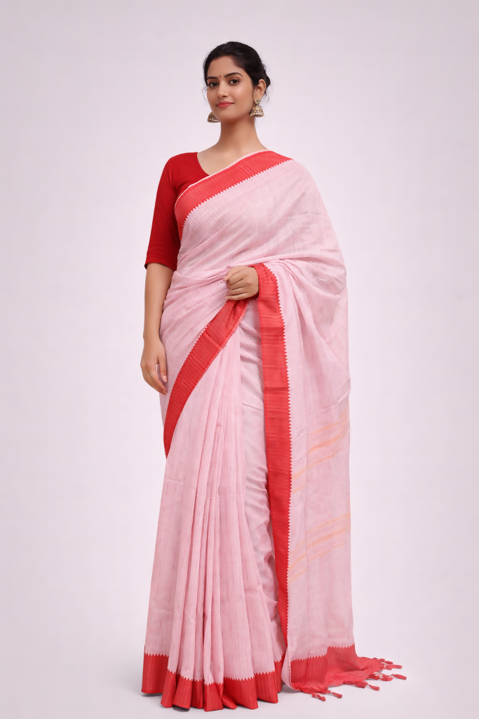Sunehri Subah Handwoven Pure Cotton Saree  | SHOBITAM