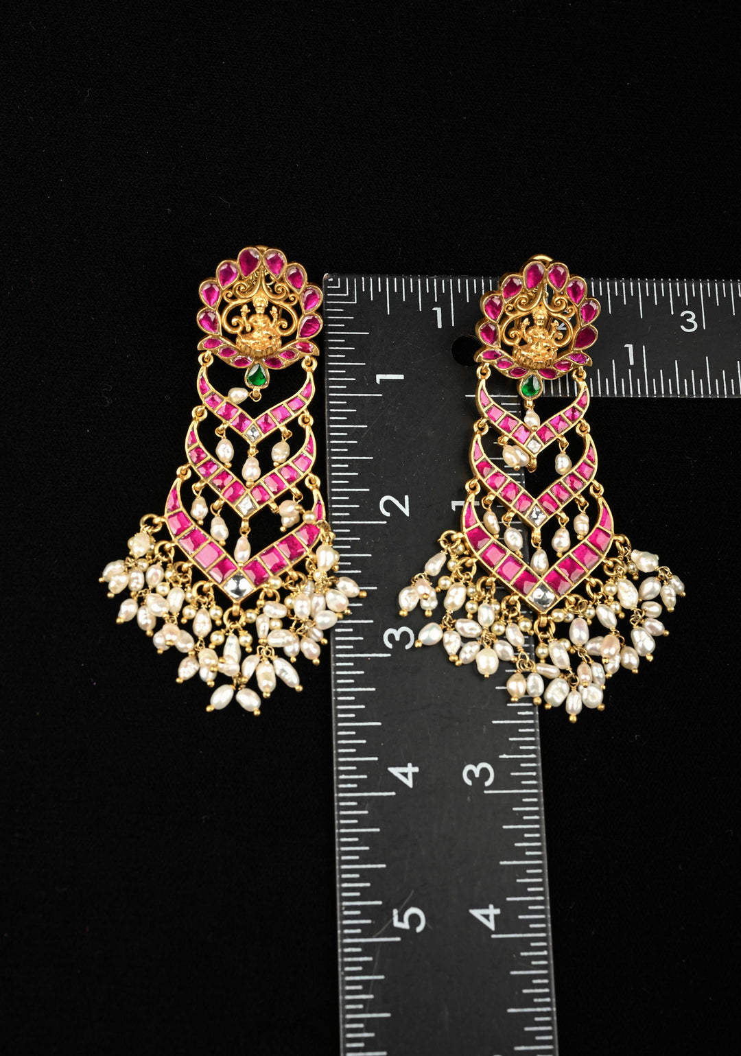 92.5 Pure Silver, Gold Plated Jhoomar Chandelier Earrings