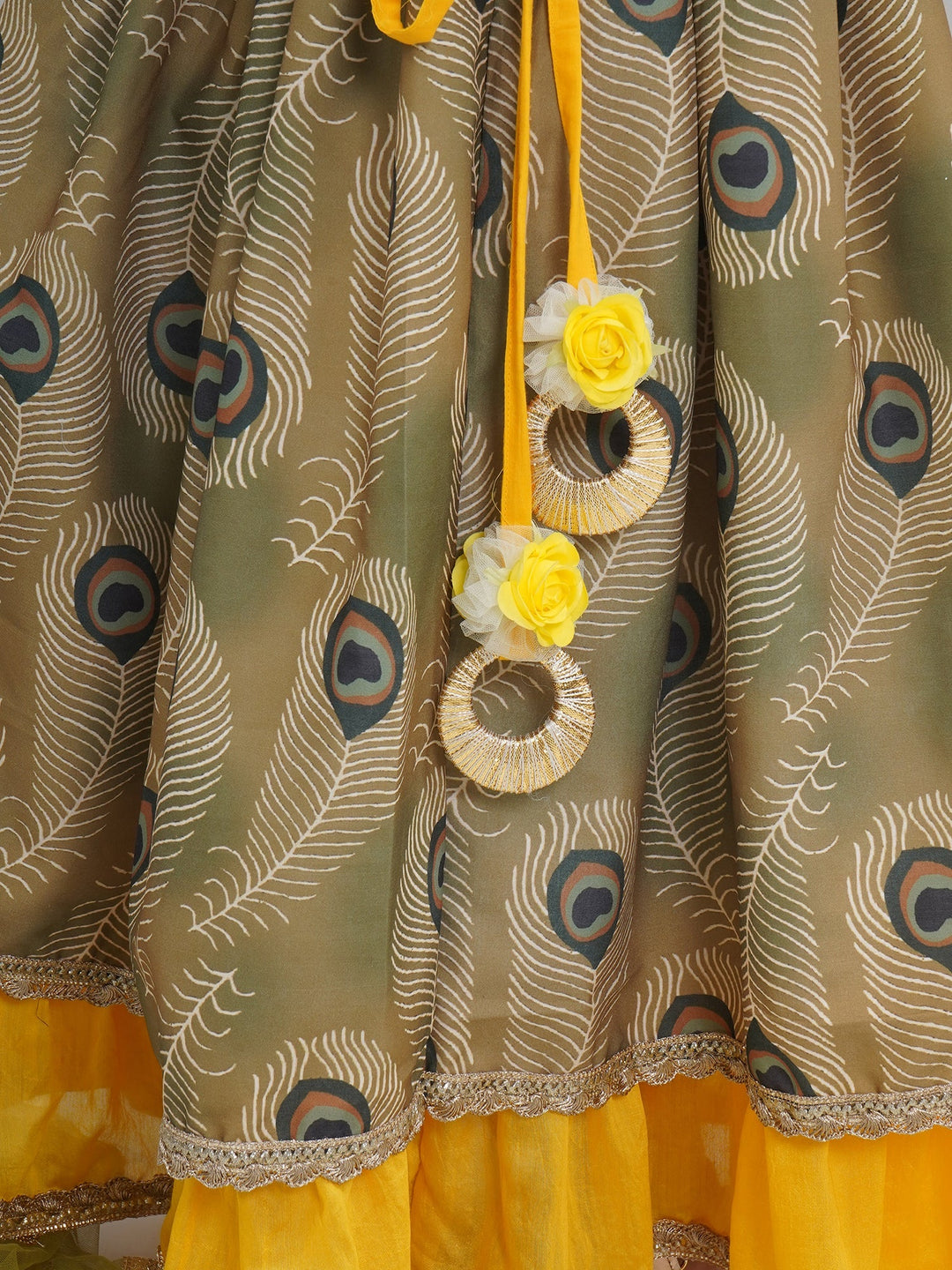 Girls Mor Pankh Lehenga Set | SHOBITAM
