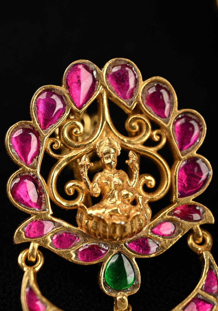 92.5 Pure Silver, Gold Plated Jhoomar Chandelier Earrings