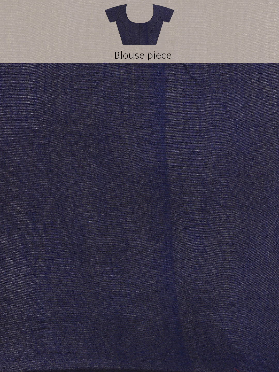 Blue Pure Cotton Saree with Long Tassels and Blouse piece