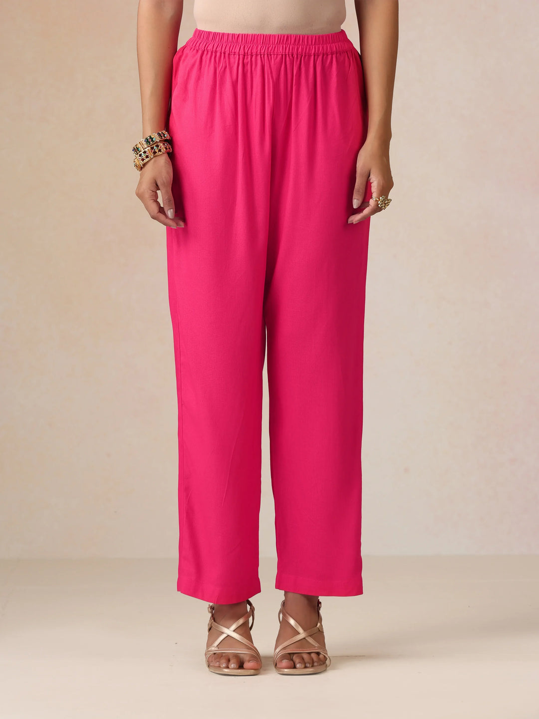 Pink Boota Print Viscose Flared Kurta Co-ord Set | SHOBITAM