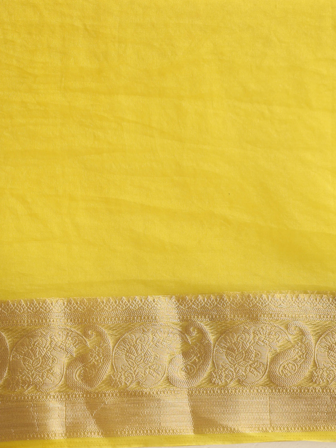 Lime Organza Saree With Unstitched Blouse| SHOBITAM