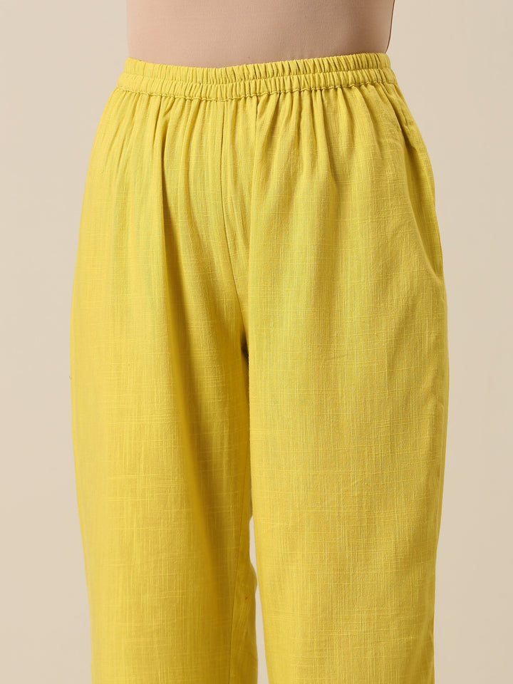 Lime Slub Textured Short Co-Ord Set  | SHOBITAM