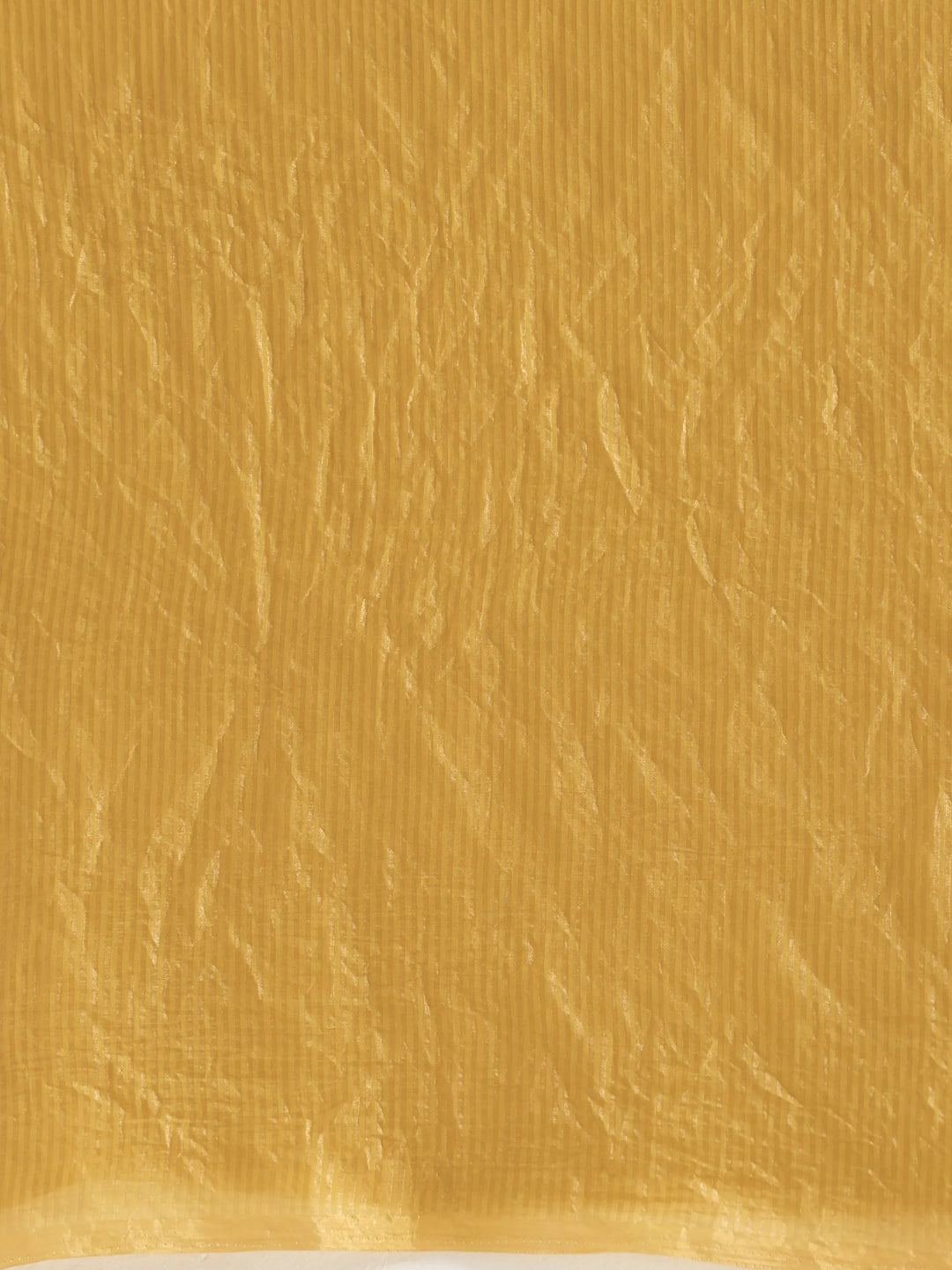 Mustard Tissue Stripe Saree With Unstitched Blouse | SHOBITAM