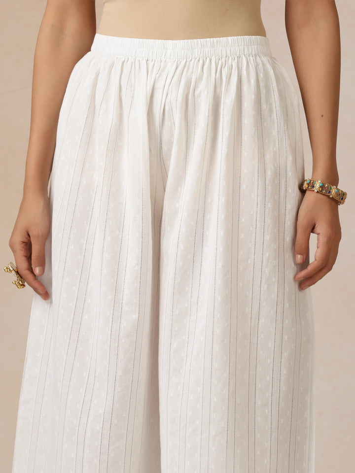 White Dobby Kurta Set | SHOBITAM
