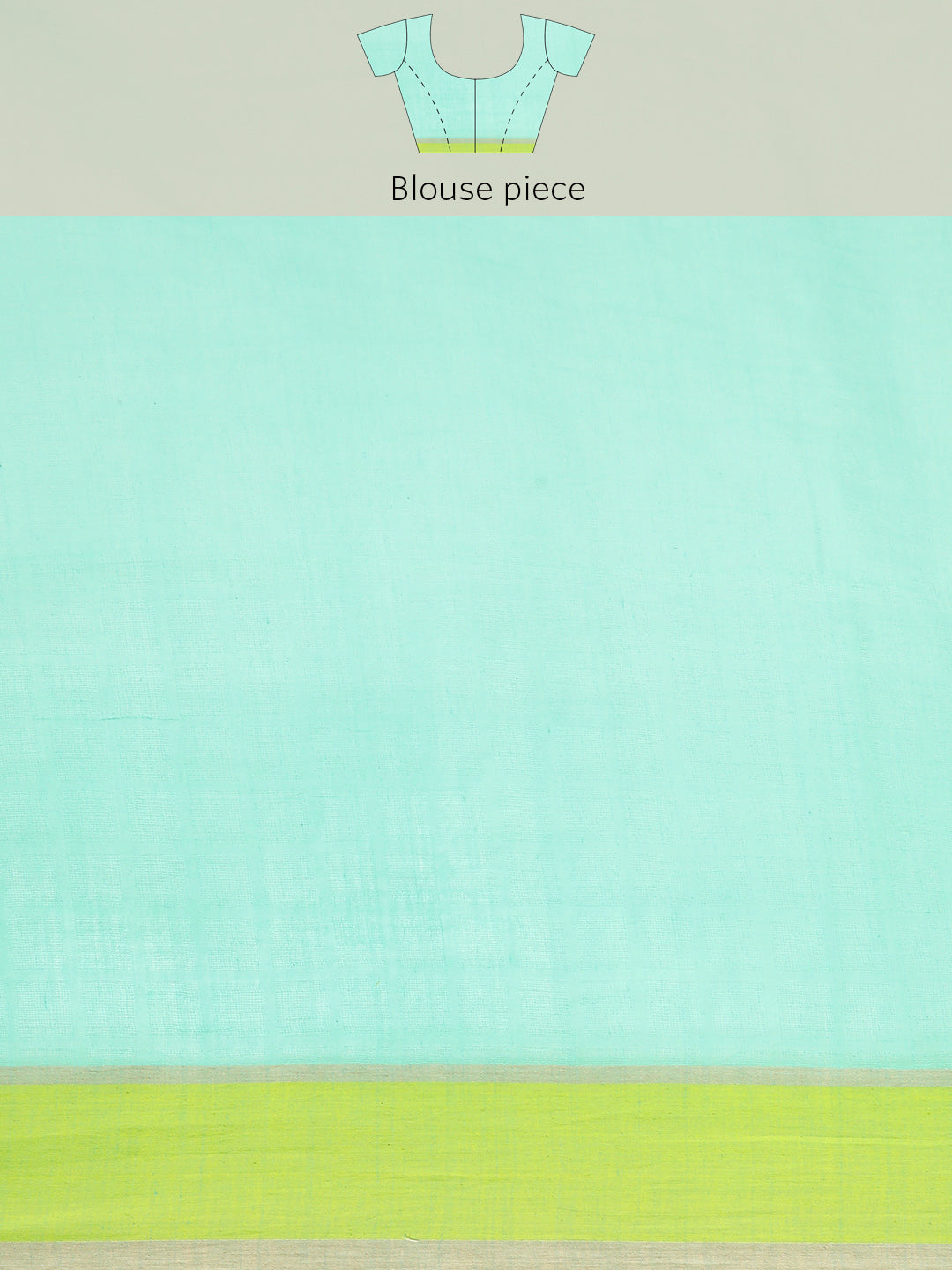 Sea Green Cotton Saree | SHOBITAM