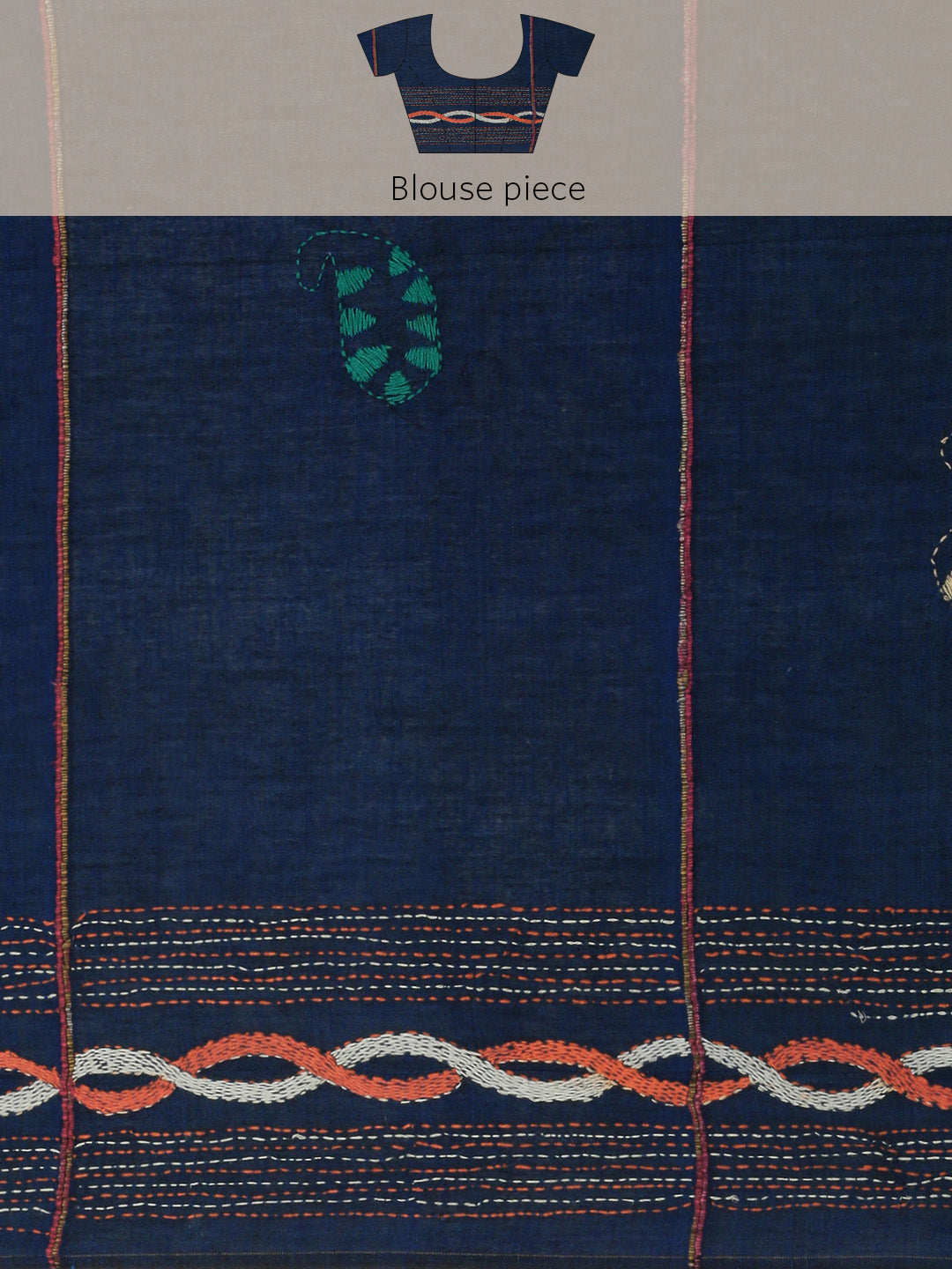 Handloom Khesh Kantha Cotton Saree | SHOBITAM