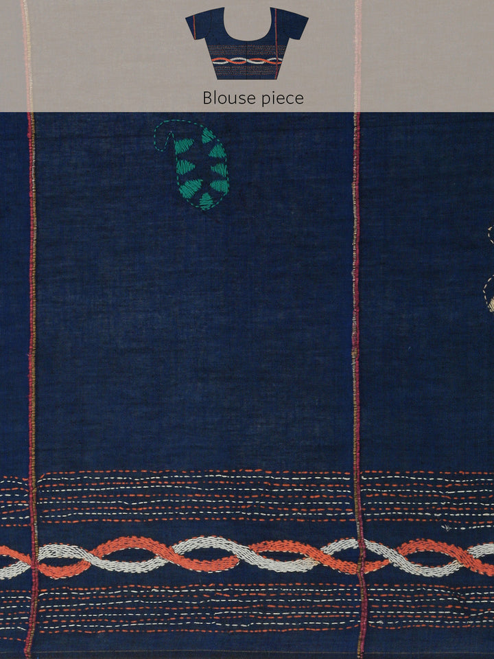 Handloom Khesh Kantha Cotton Saree | SHOBITAM