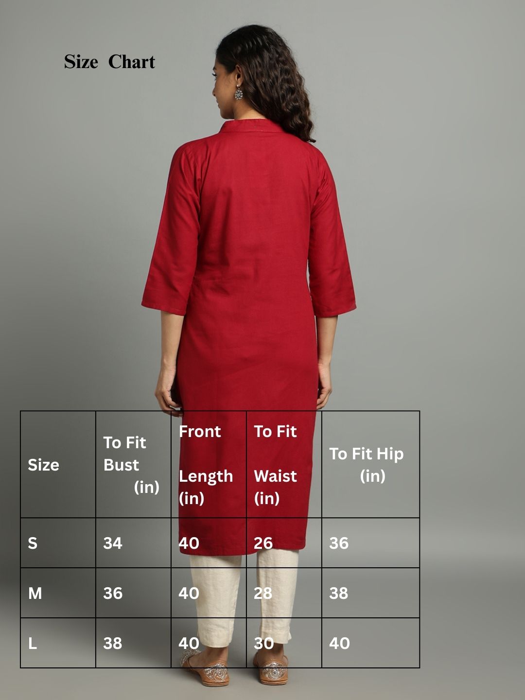 Maroon Kantha Cotton Kurta | SHOBITAM