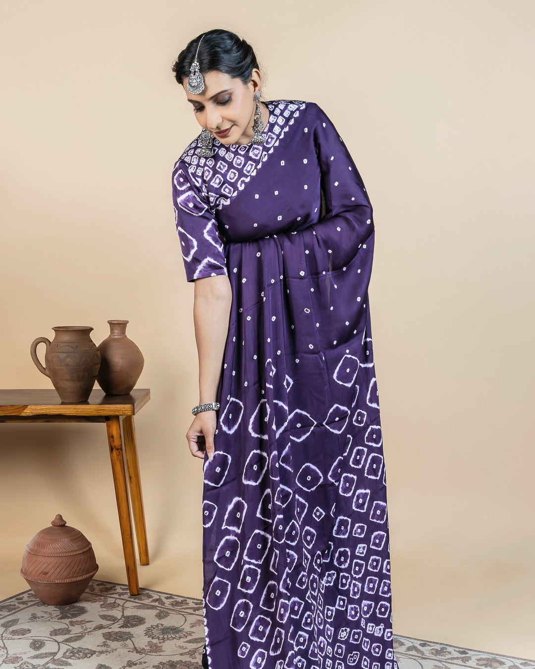 Rogan Bandhani Saree  | SHOBITAM