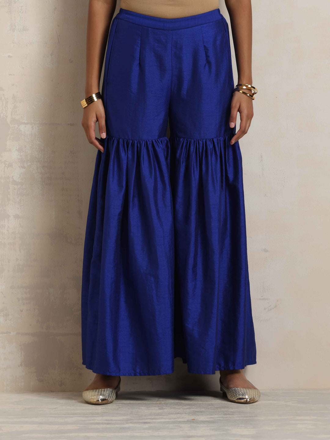 Electric Blue Sharara Dupatta Set | SHOBITAM