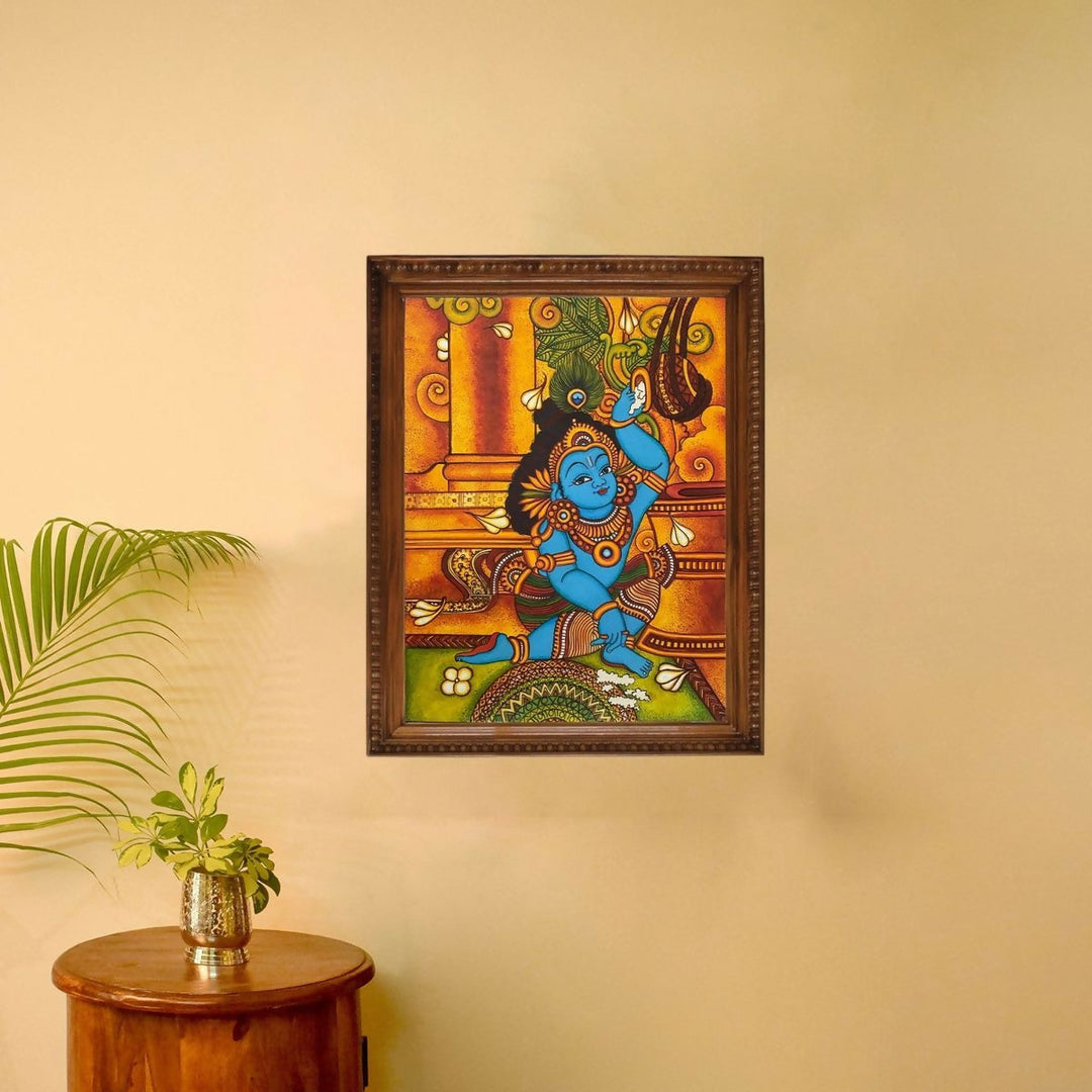 MURAL PAINTING BUTTER KRISHNA 26*20 | SHOBITAM