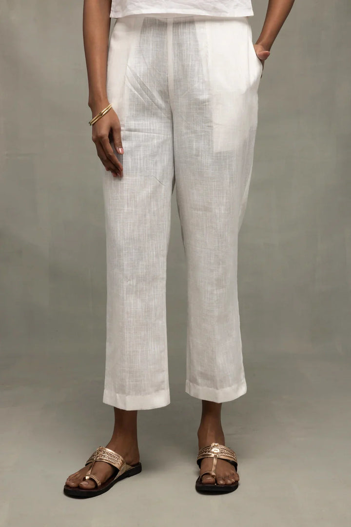 Ivory South Cotton Floral Embriodered Co-Ord Set | SHOBITAM
