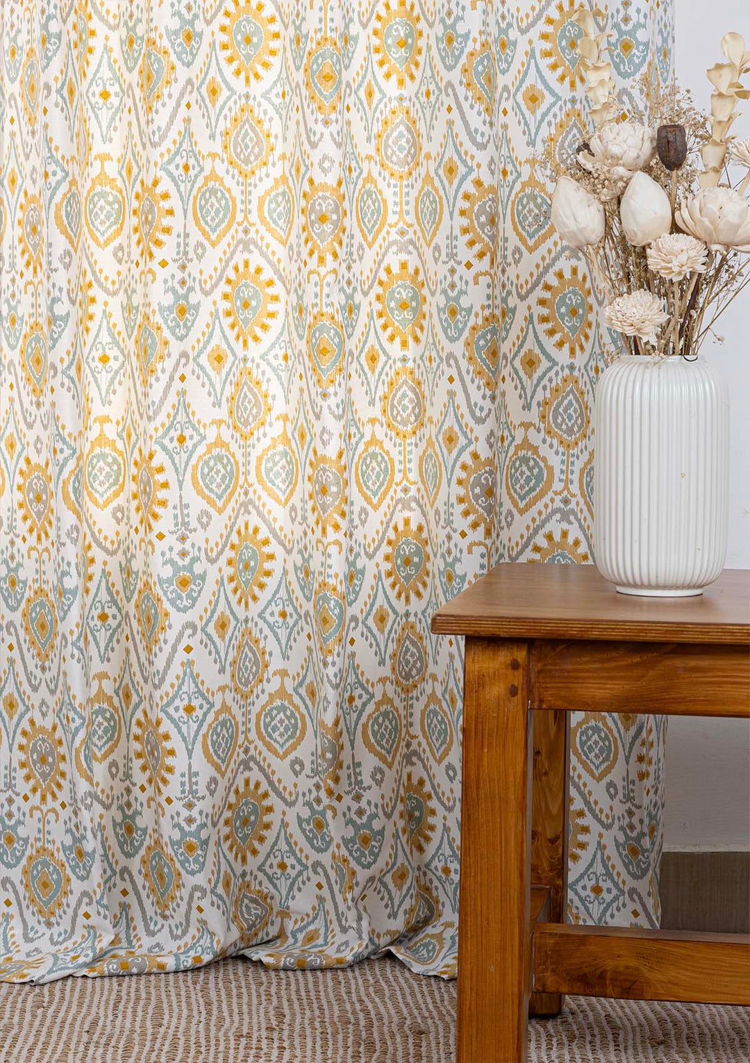 Laya 100% Cotton Printed Curtain for living room & bedroom - Light Reduction - Multicolor - Single Piece | SHOBITAM