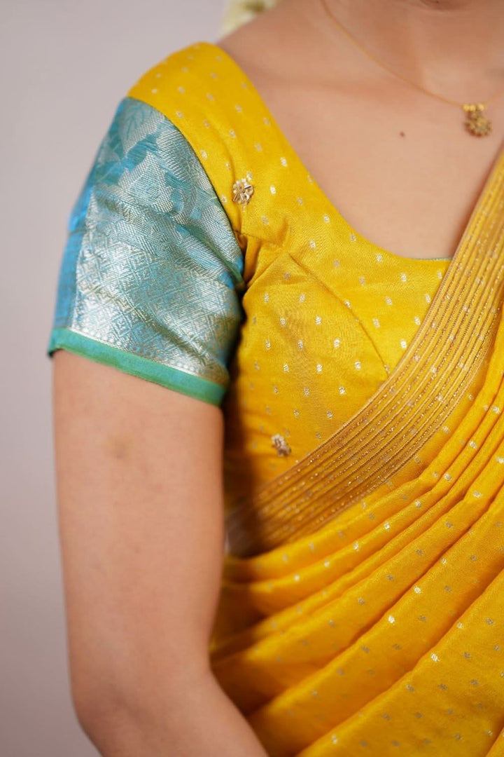 Nethra Aqua Blue Halfsaree (Set of 3) | SHOBITAM