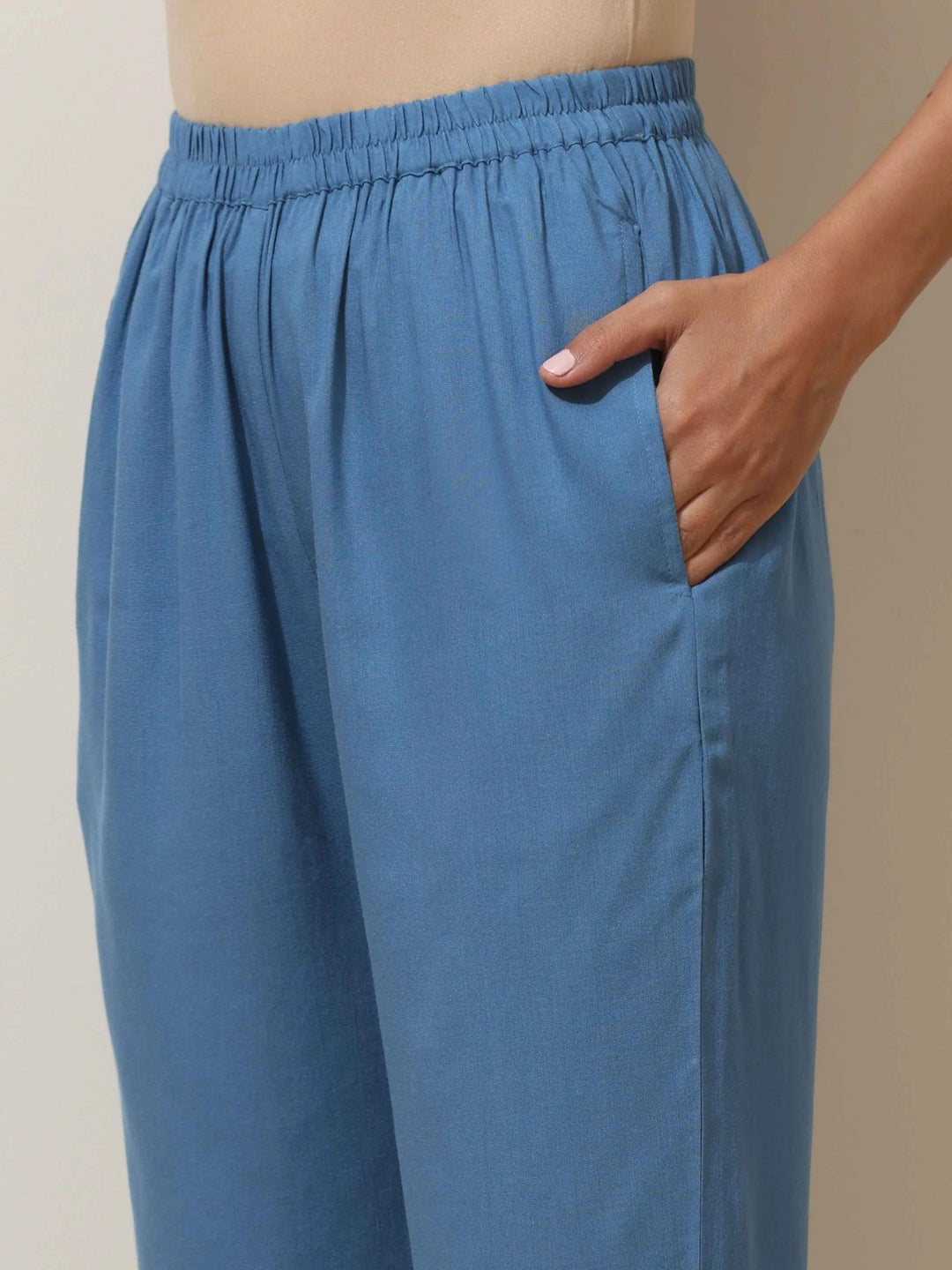 Blue Viscose Kurta Pant Set | SHOBITAM