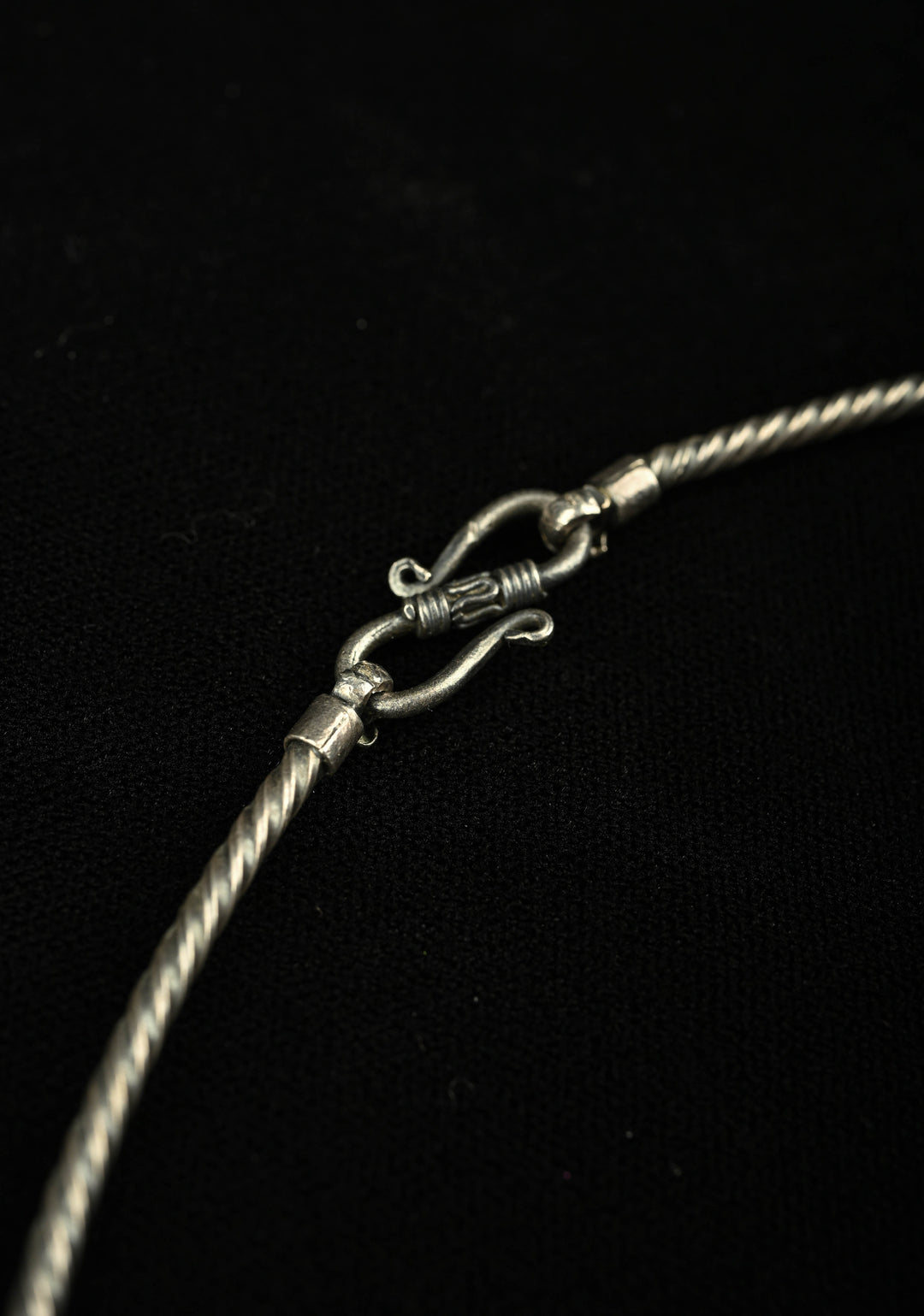 92.5 Silver, Contemporary Hasli with Chunky Studded Pendant
