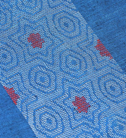 Blue Red Cotton Table Linen | SHOBITAM