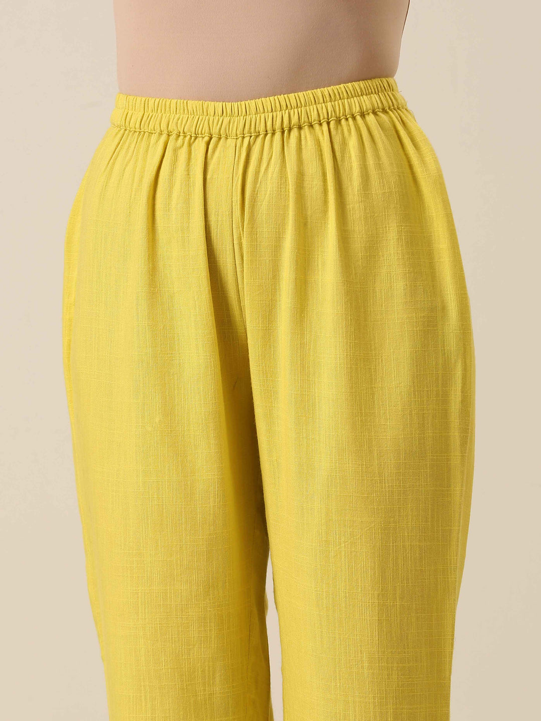Lime Slub Texture Relax Fit Co-Ord Set | SHOBITAM