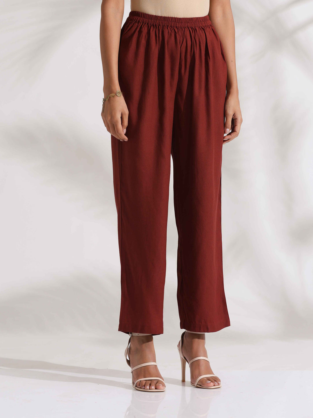 Brown Print Flared Co-ord Set | SHOBITAM