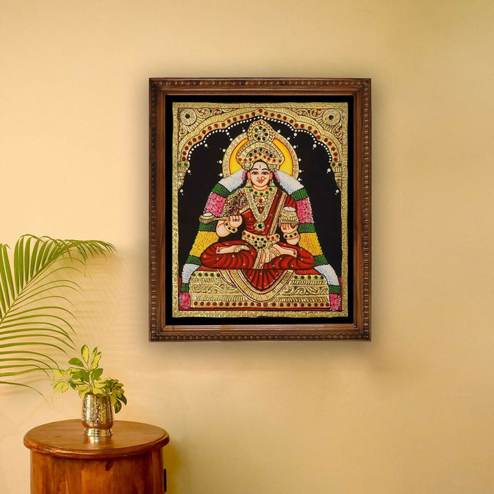 TANJORE PAINTING ANNAPOORANESWARI 12*10 | SHOBITAM