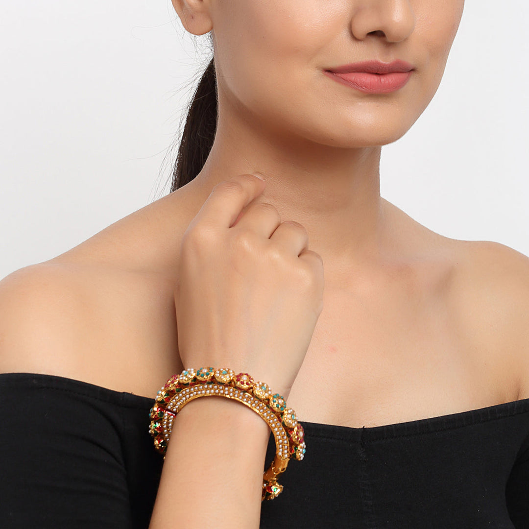 Multi Embellished Bangle | SHOBITAM