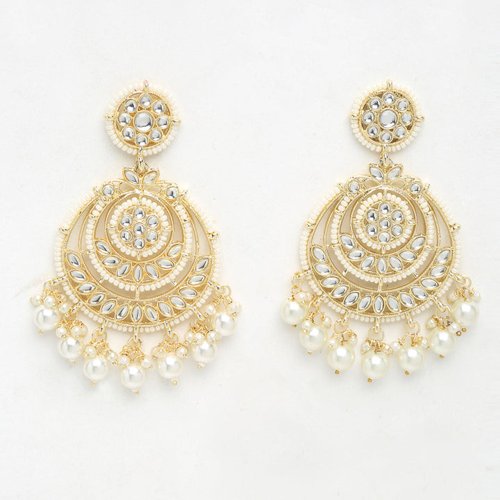 Women's Kundan Pearl Earrings | SHOBITAM
