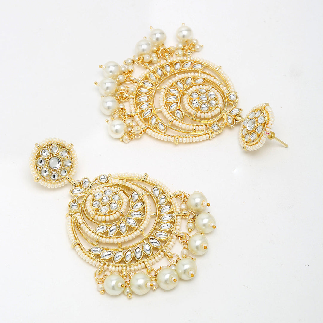 Women's Kundan Pearl Earrings | SHOBITAM
