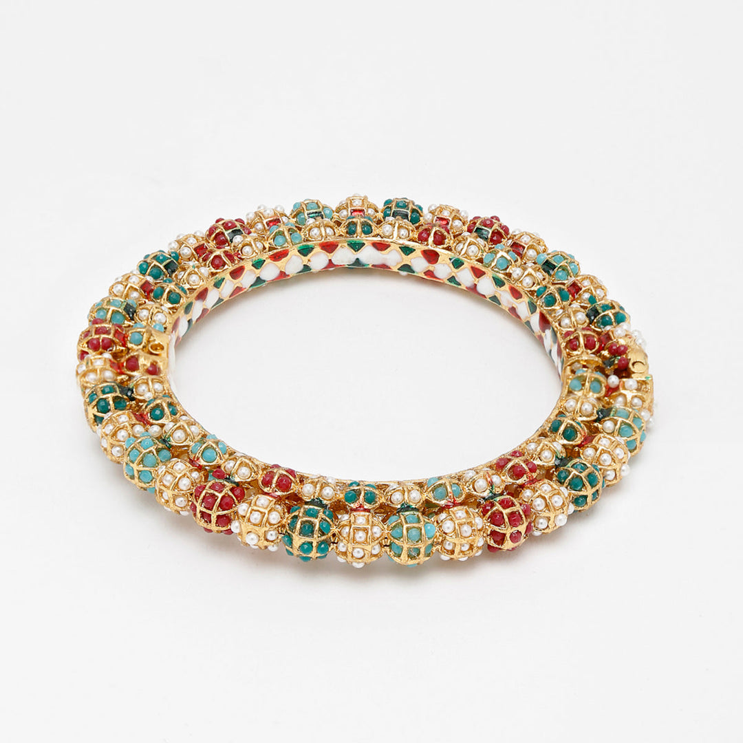Multi Embellished Bangle, Single piece | SHOBITAM