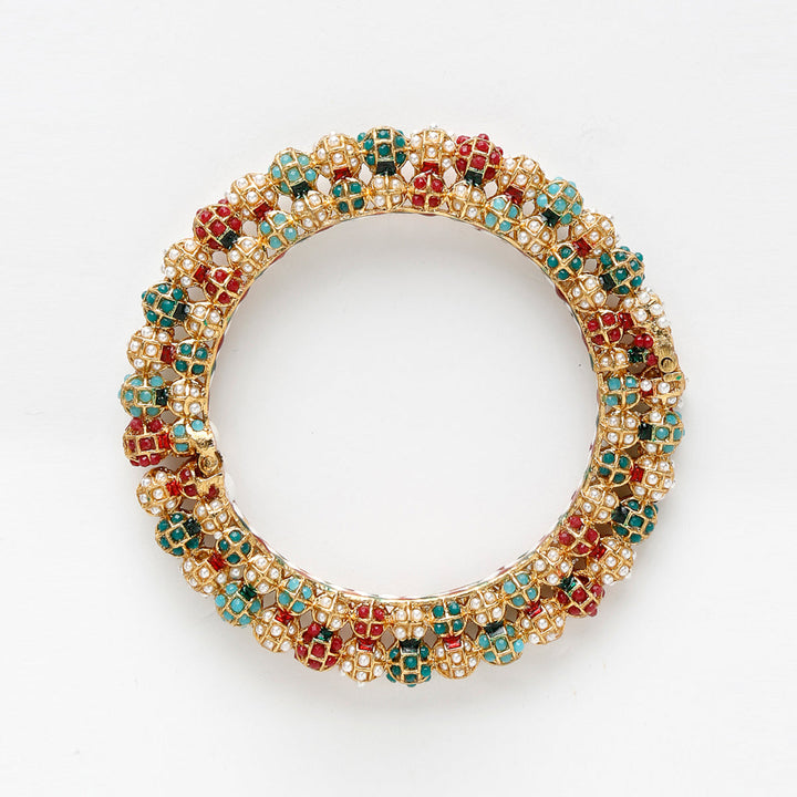 Multi Embellished Bangle, Single piece | SHOBITAM