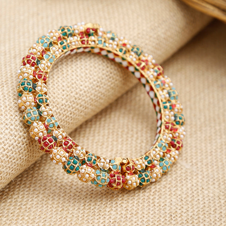 Multi Embellished Bangle, Single piece | SHOBITAM