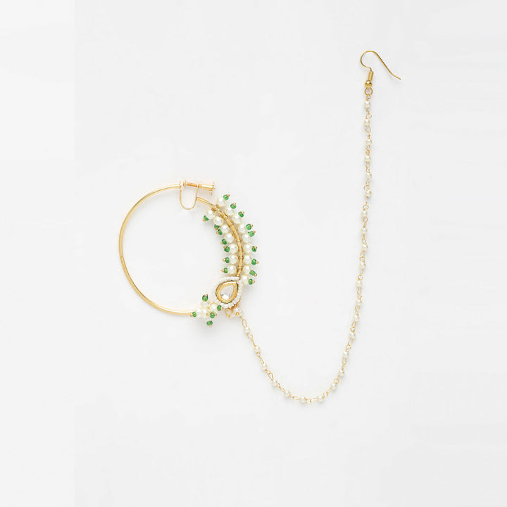 Maharani Kundan Nose Ring | SHOBITAM